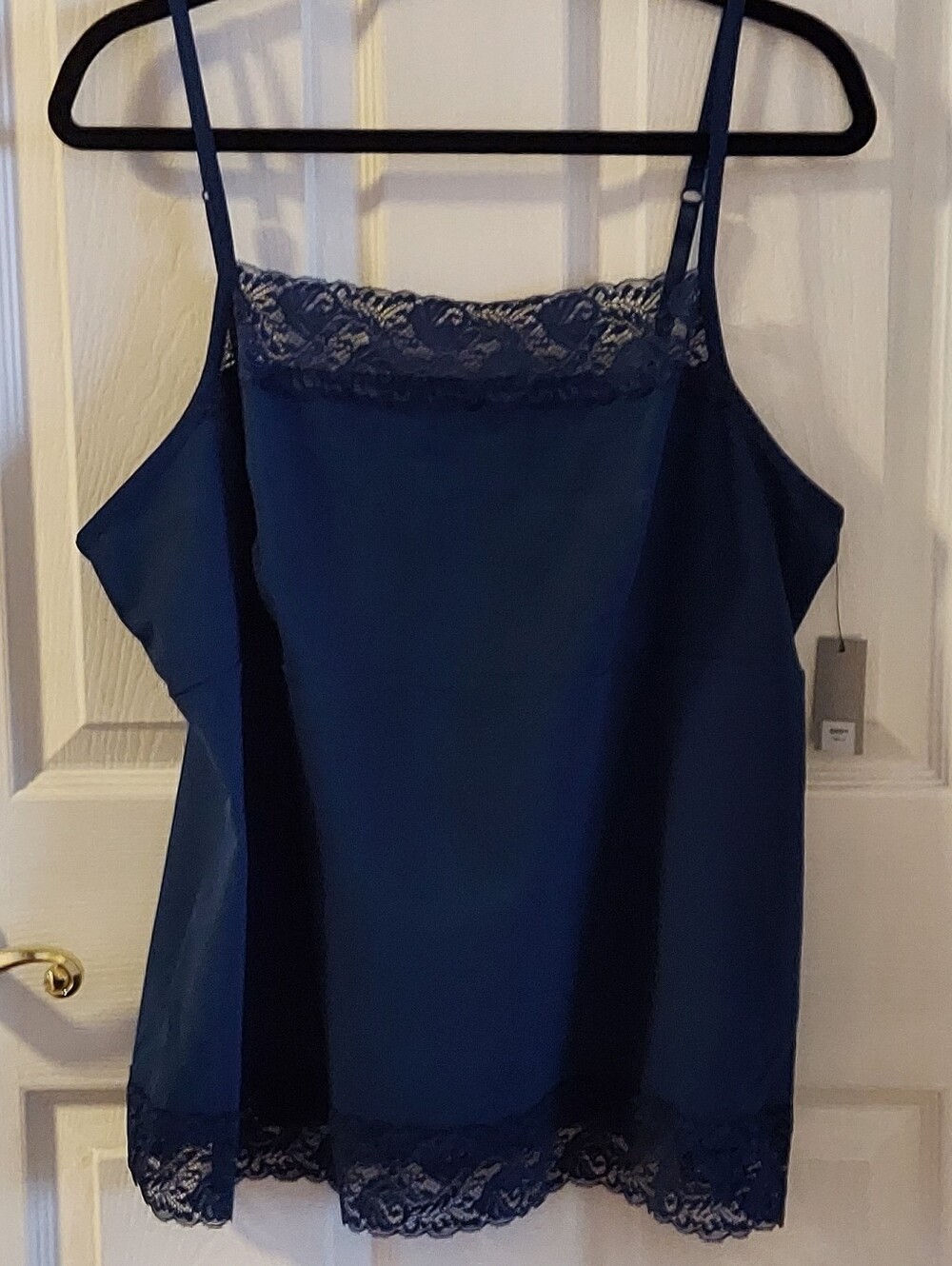 NWT Navy Blue Camisole with Lace Trim